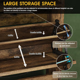 Maupvit Large Shoe Cabinet with 4 Flip Drawers, Freestanding Shoe Organizer with Metal Drawer Bracket for Entryway, Narrow Shoe Rack Cabinet, 5 Sturdy Legs, Rustic Brown Maupvit