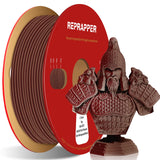 Reprapper Wood PLA, Wood Dual Color PLA Filament 1.75mm, 3D Printer Filament with Real Wood Fiber, Dark Mahogany/Walnut, 1000g RepRapper