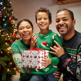 GIOLNIAY Candy Canes Christmas Wrapping Paper for Kids Adults - Holiday Gift Wrap Red Bows, Candy Canes & Ornaments - 4 Jumbo Sheets, 28" x 40" Each (31 sq. ft ttl), Easy to Store GIOLNIAY