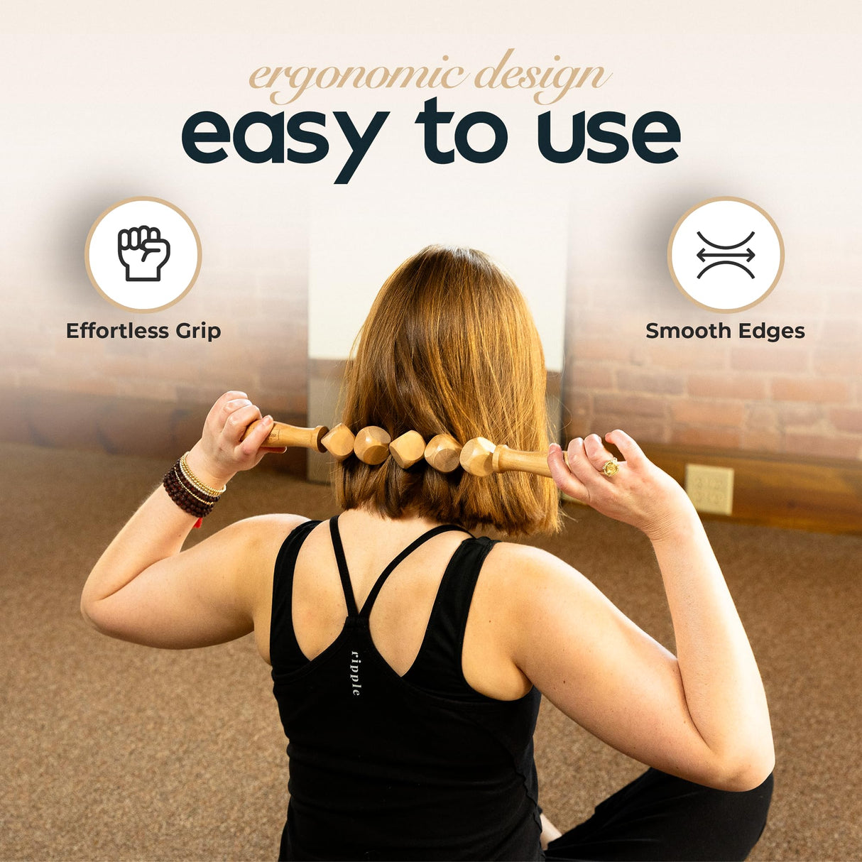 Château Avant Luxury Wooden Massage Tool Set, 5-Piece Lymphatic Drainage & Sculpting Kit – Cupper, Roller, Contouring Board, Scraper & Rope Roller Chateau Avant