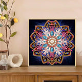 MVVMTOP Mandala Diamond Painting Art Kit, DIY Flower 5D Diamond Painting Special Shape Drills Diamond Painting Mosaic Making Craft, Suitable for Home Wall Decor Art Handmade Gift, AT135 MVVMTOP