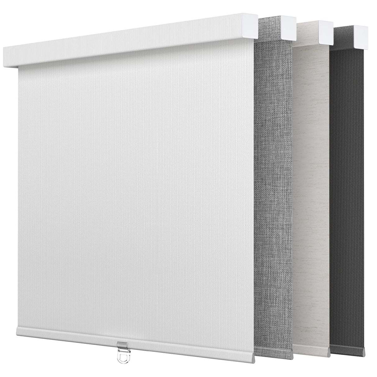 Astomi Cordless Blackout Roller Shades for Windows - Pull Down Roller Shades with Valance, Easy to Install, for Living Room, Bedroom, Office, Bathroom, 22" W x 72" H, White Astomi