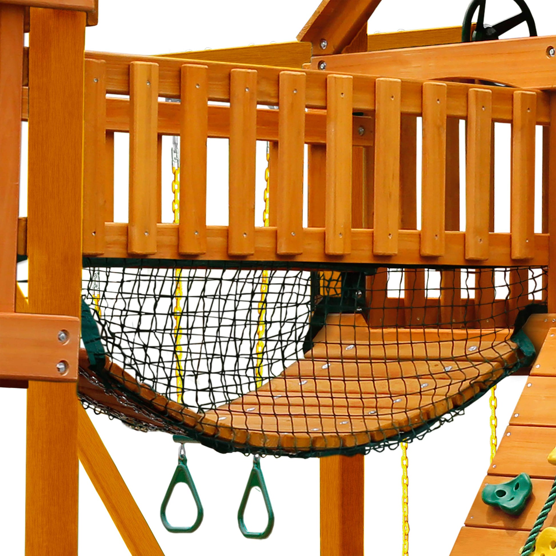 Gorilla Playsets 06-2004 Clatter Bridge Mesh Panels Add On for Swing Set Clatter Bridge, Black - WoodArtSupply