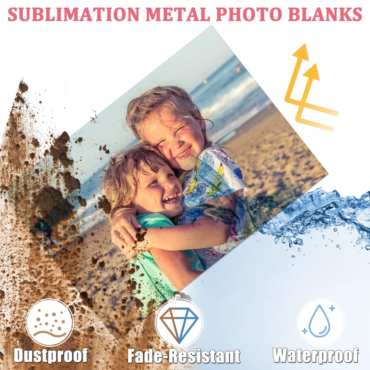 20 Pcs Sublimation Metal Photo Blanks 8x10 Inch Metal Sublimation Sign Blanks 0.45mm Thick Aluminum Sublimation Blanks for DIY Photo Sign Wall Poster Frame,Crafts,Gift,Home Decor