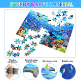 Puzzles for Kids Ages 4-8 6-8 8-10 Year Old - Underwater Scene - 100 Pieces Jigsaw Puzzle for Kids Learning Educational Puzzles for Boys Girls (with Sturdy Box) OSBOO