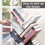 SHEEPAM 10 Tier Tree Book Shelf, Floor Standing Wood Bookshelf for Narrow Space, Storage Organizer Bookshelves for Books/CDs/Magazine, Bookcase with Shelves for Home Office, Living Room - Brown SHEEPAM