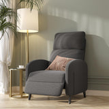 FLEXISPOT XC2 Recliner Chair for Adults, Fabric Small Reclining Chair Home Theater Seating with Side Pockets, Adjustable Modern Single Sofa Armchair, Extended Footrest for Living Room(Gray) FLEXISPOT