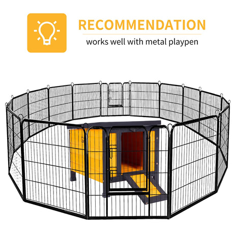 GEGURI Outdoor Cat House Weatherproof, Rabbit Hutch & Indoor Bunny Cage, Wooden Shelter for Feral Cats, Rabbits, Chickens & Small Animals GEGURI