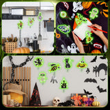 Landical 25 Pcs Luminous Halloween Diamond Painting Kits for Adults Glow in The Dark Ghost DIY Diamond Art Adhesive Key Holder Rhinestone Dot Gem Art Kits Wall Hooks for Towel Hat Kitchen Decoration Landical
