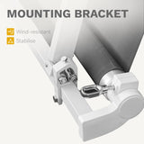 DWVO 13'×10' Patio Retractable Awning Outdoor Sun Shade Shelter Cover Awnings w/Manual Crank Handle for Deck, Backyard, Balcony, Garden, Shop, Restaurant DWVO