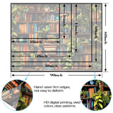 Accnicc Botanical Bookshelf Tapestry Lush Green Plant Book Shelf Tapestries Wall Hanging Art Vintage Retro Potted Plants Academics Library Book Tapestry for Bedroom Living Room Dorm 80 x 60 inch Accnicc