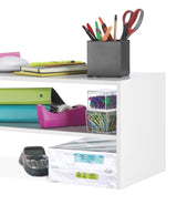 Whitmor Stackable 31" Extra Wide 2-Shelf Storage Organizer, White Whitmor