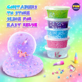 Fluffy Unicorn Slime Kit for Girls, FunKidz Cloud Slime Gift for Ages 6+ Kids Fun Slime Making Kit Awesome Craft Toy Birthday Present Ideas FUN KIDZ
