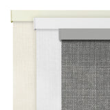 AOSKY Linen Roller Blinds Shades for Indoor Windows Pull Down Cordless Blackout Black Out Window Shade 20 Inch Blinds for Home Dark Grey AOSKY