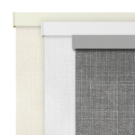 AOSKY Linen Roller Blinds Shades for Indoor Windows Pull Down Cordless Blackout Black Out Window Shade 20 Inch Blinds for Home Dark Grey AOSKY