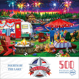 Buffalo Games - Nancy Wernersbach - Fourth by the Lake - 500 Piece Jigsaw Puzzle For Adults -Challenging Puzzle Perfect for Game Nights - Finished Size is 21.25 x 15.00 Buffalo Games