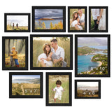 Rexllon Black Picture Frames Collage Wall Decor 10 Pack, Gallery Wall Frame Set for Wall Mounting or Tabletop Display, Multi Sizes Including 8x10, 5x7, 4x6 Family Photo Frames Rexllon