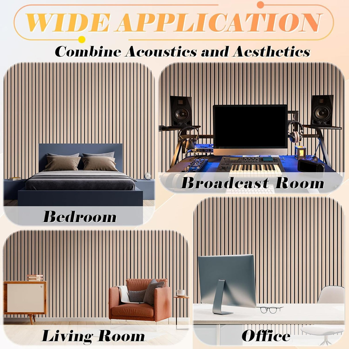 12 Pack Large Acoustical Wall Panels, Sound Proof Panels for Wall, 16 x 12 x 0.4 Inches Self-Adhesive Acoustical Soundproof Panels,Acoustic Treatment for Home Office Recording Studio Camel laapee