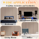 12 Pack Large Acoustical Wall Panels, Sound Proof Panels for Wall, 16 x 12 x 0.4 Inches Self-Adhesive Acoustical Soundproof Panels,Acoustic Treatment for Home Office Recording Studio Camel laapee