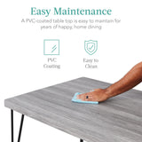 Best Choice Products 5-Piece Metal and Wood Indoor Modern Rectangular Dining Table Furniture Set for Kitchen, Dining Room, Dinette, Breakfast Nook w/ 4 Chairs - Gray Best Choice Products