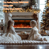 48" Smart Electric Fireplace Inserts,Slim Fireplace with APP Control & Remote Control& Touch Panel,13 Adjustable Flame Color&13 Fuel Bed Colors,750W/1500W,Black VINEMOUNT