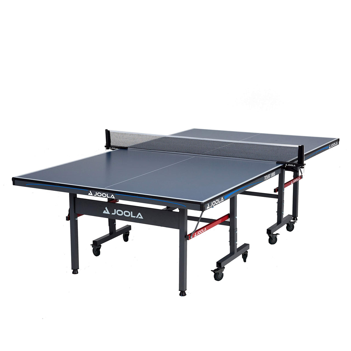 JOOLA Tour Indoor Ping Pong Table with Quick Clamp Table Tennis Net - 10 Minute Assembly - Foldable Indoor Surface with Single Player Playback Mode - Competition Grade MDF Top - Tournament Quality JOOLA