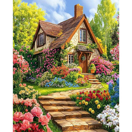 Paint by Numbers Kit for Adults Beginner Landscape DIY Painting Kits for Adults Garden Easy Adult Paint by Number Kits on Canvas Color by Numbers for Gifts Home Wall Decor 16x20 Inch Banket