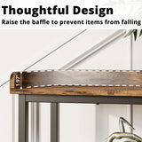 IRONCK Console Table, Sofa Table with Power Outlet, Farmhouse Hallway Table for Entryway, Living Room, Height Adjustable, Easy Assembly, Rustic Brown,55" IRONCK