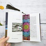 8PCS Mandala Diamond Art Bookmarks for Adults Acrylic Bookmark Kit with Tassel for Book Lovers Gift 5D Diamond Art Book Marks for DIY Making Beginners Arts Craft HAOAD
