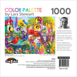 RoseArt - Color Palette - Bird Bath Garden - 1000 Piece Jigsaw Puzzle for Adults RoseArt
