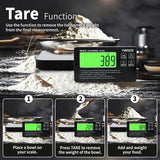 33lb Wireless Magnetic Digital Kitchen Scale with Remote LCD Display, Split-Designed for Easy Cleaning, 0.1oz/1g Precision, 7 Units, Tare Function for Baking, Cooking, Meal Prep YWSER