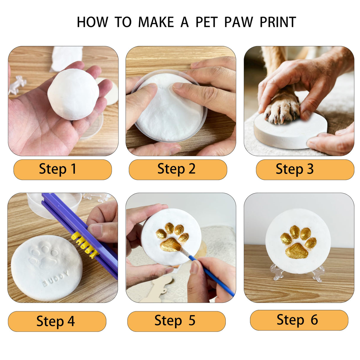 Houstimi 8x10 Pet Memorial Shadow Box Frame Paw Print Kit Solid Wood Pet Frame White Dog Memorial Gifts for Loss of Dog Houstimi