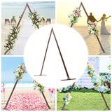 8.2Ft Wood Wedding Arch Triangle Backdrop Arch Stand for Wedding Ceremony Rustic Wooden Wedding Arch Frame Decor Balloon Frame Arbor for Garden Wedding Parties Ongniong