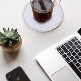 GENMOUS 6 Pack Farmhouse Wooden Bead Coasters with Metal Holder for Coffee Table Decor, Round Handmade Cup Coasters Set for Drinks Absorbent, Rustic Cute Coasters for Home Kitchen Table Décor GENMOUS & CO.