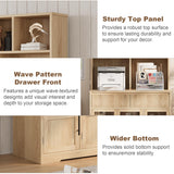 IDEALHOUSE 60'' Kitchen Pantry Cabinet, Tall Pantry Storage Cabinet with Microwave Stand, Farmhouse Kitchen Hutch with Storage Drawers for Living Room, Dining Room (Pear Wood) IDEALHOUSE