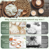 Soy Wax Candle Making Kit Supplies with Wax Melter, Natural Candle Wax for Candle Making - DIY Candle Making Supplies, Including 3lbs Soy Wax Flakes, Melting Pot, Electric Stove, Candle Wick FAIRYELF