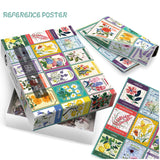 Flower Puzzles for Adults 1000 Piece, Vintage Collage Jigsaw Puzzles, Retro Houseplant Seed Puzzle for Stamp Lovers IdeaBazar