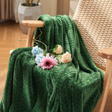 Inhand Fleece Throw Blankets, Super Soft Flannel Cozy Blankets for Adults, Washable Lightweight Blanket for Couch Sofa Bed Office, Warm Plush Blankets for All Season (50"×60", Green) inhand