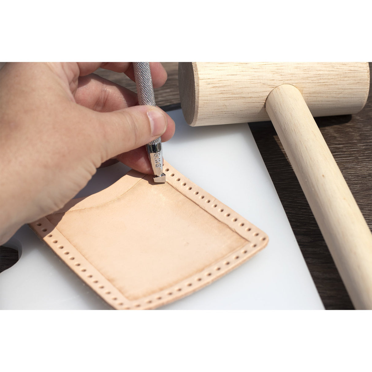 Realeather Basic Leather Craft Starter Kit - Basic Tools and Leather to Make a Key Fob, Bag Tag, Wristband, Cell Phone and Card Sleeve Realeather
