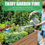 SnugNiture Galvanized Raised Garden Bed 8x4x1FT Outdoor Large Metal Planter Box Steel Kit for Planting Vegetables, Flowers SnugNiture