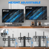 Rfiver Universal Table Top TV Stand TV Base Replacement for Most 27 30 32 39 40 42 43 49 50 55 60 Inch LCD LED Plasma Flat Screen TVs, Vesa Mount Holds up to 88 lbs, Height Adjustable Rfiver
