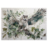 Owl Bird Puzzles for Adults, Animal Art Jigsaw Puzzles 1000 Pieces, Fantasy Forest Painting Puzzle BBOLDIN