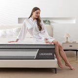 LMANKBK King Mattress,12 Inch King Size Mattress in a Box,Gel Memory Foam and Innerspring Hybrid Mattresses with Individual Pocket Spring for Motion Isolation,Pressure Relief,Medium Firm Feel LMANKBK