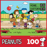 RoseArt - Peanuts - Baseball - 100 Piece Jigsaw Puzzle for Kids and Adults RoseArt