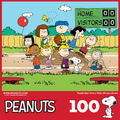 RoseArt - Peanuts - Baseball - 100 Piece Jigsaw Puzzle for Kids and Adults