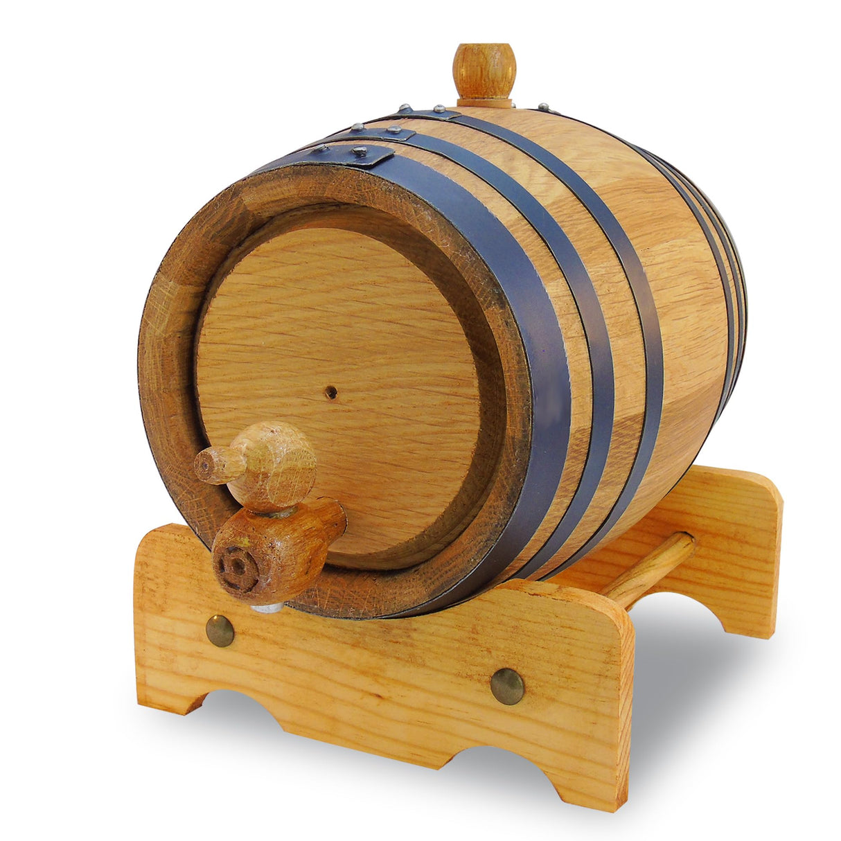 Red Head Barrels - 2 L Premium Distillery-Grade Oak Barrels for Aging Whiskey, Rum, and More, Ideal for Whiskey Barrel or Wine Barrel, American Charred Oak Barrel with 12-Page Cocktail Recipe Booklet Red Head Barrels