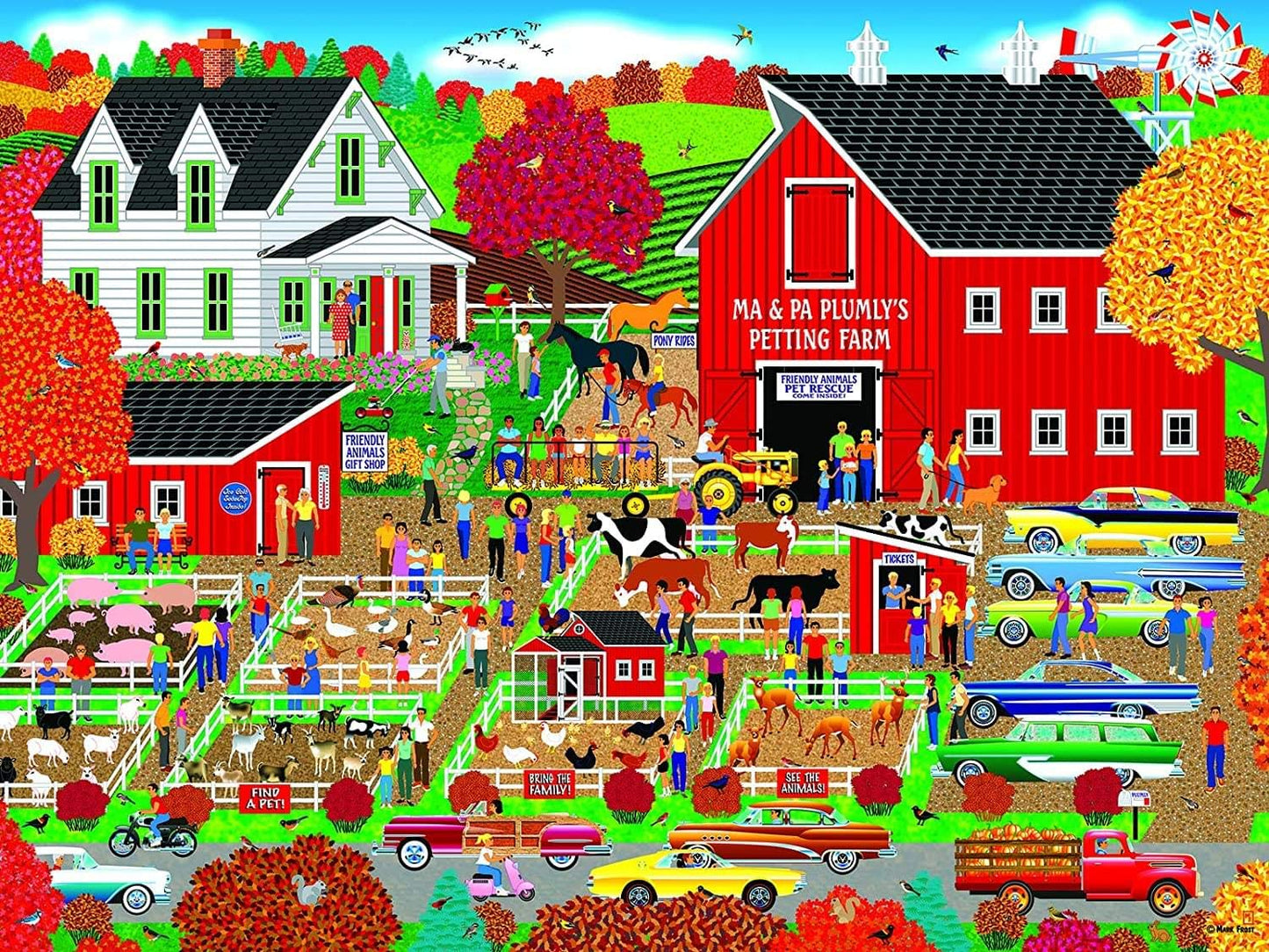 RoseArt - Home Country - Plumly's Petting Farm - 1000 Piece Jigsaw Puzzle for Adults