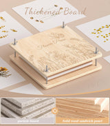 Wakhow Flower Press Kit – 11" x 11" Large Wooden Flower Presser for Adults & Teens | DIY Bouquet Preservation & Dried Flower Art | Ideal Gift for Nature & Craft Lovers Wakhow