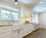 Design House 587220 Jelly Jar 1-Light Indoor/Outdoor Flush Mount Ceiling Light, Black Design House