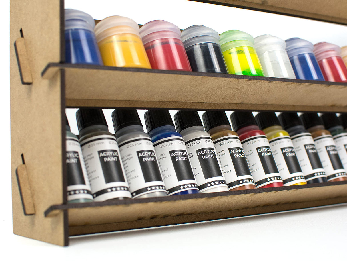 PROSCALE Paint Rack for Model Paints. Hobby Craft Citadel Vallejo Tamiya Army Wall Paint Rack Stand Paint Holder Organiser Miniature Warhammer Paint Storage Model Painting Station (Universal) PROSCALE